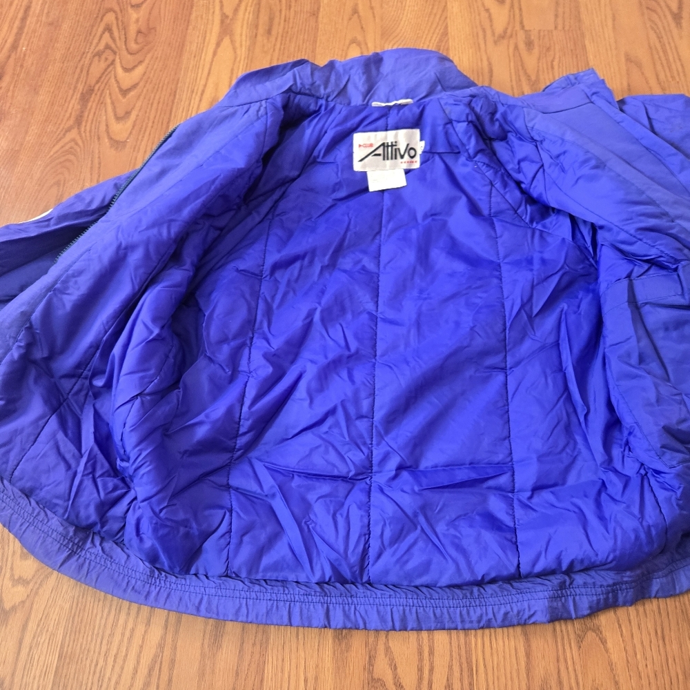 VINTAGE Attivo Bright Ski Jacket Snowboard Outdoor Puffy Bomber Coat Colorful 12 - Picture 8 of 12